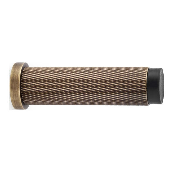 AW600-75-AB • Antique Brass • Alexander & Wilks Brunel Knurled Door Stop